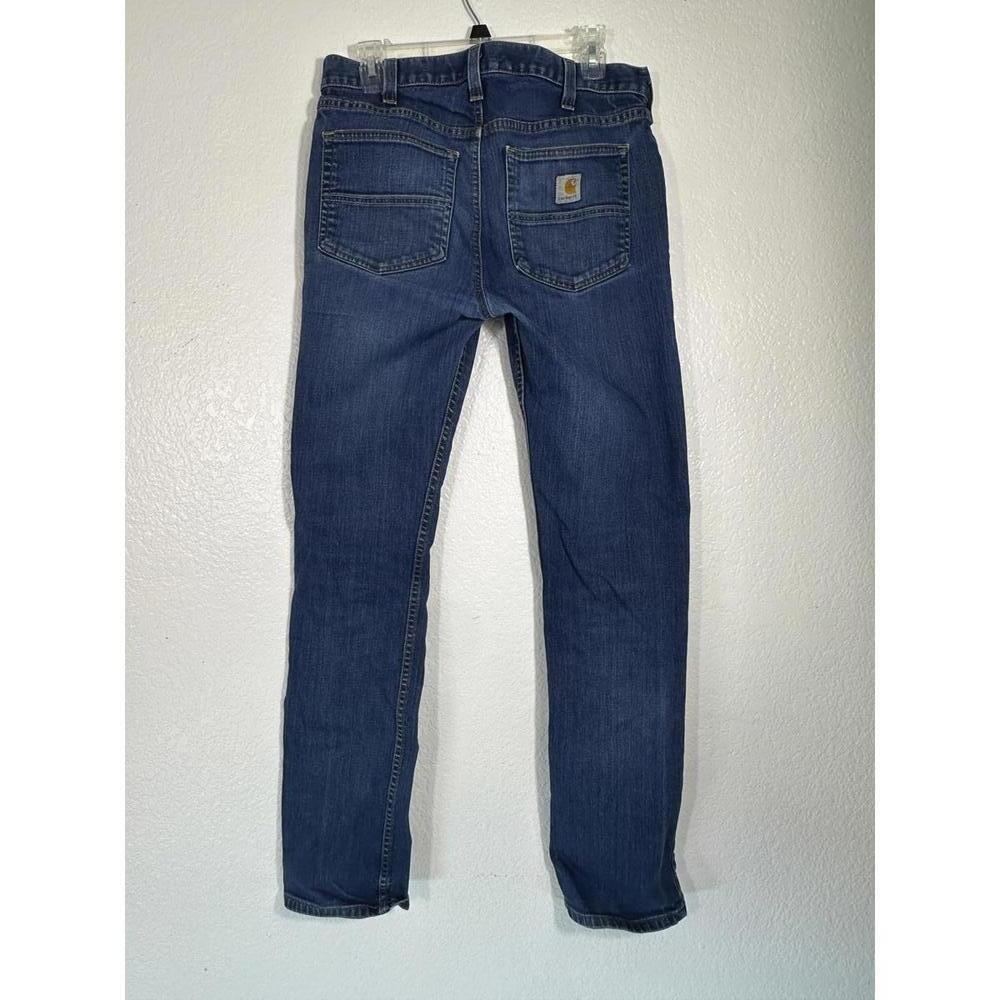 Carhartt Straight Fit Jeans Men’s 33x32.5 Workwear Blue Denim - Picture 3 of 7